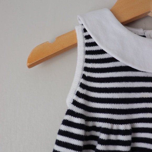 Kissy Kissy Striped Embroidered Nautical Cotton Knit Dress 6/9M - Picture 3 of 9